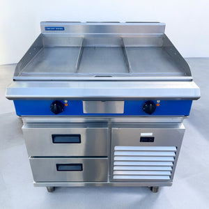 Blue Seal Evolution Series EP516-RB - 900mm Electric Griddle Refrigerated Base